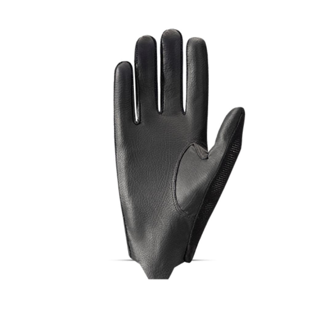 Roeckl Mechelen Sense-Grip Glove - Black; Palmside view | Equestrian Riding Gloves | Malvern Saddlery
