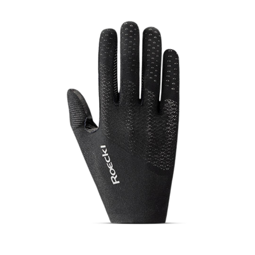 Roeckl Mechelen Sense-Grip Glove - Black; Backhand view | Equestrian Riding Gloves | Malvern Saddlery