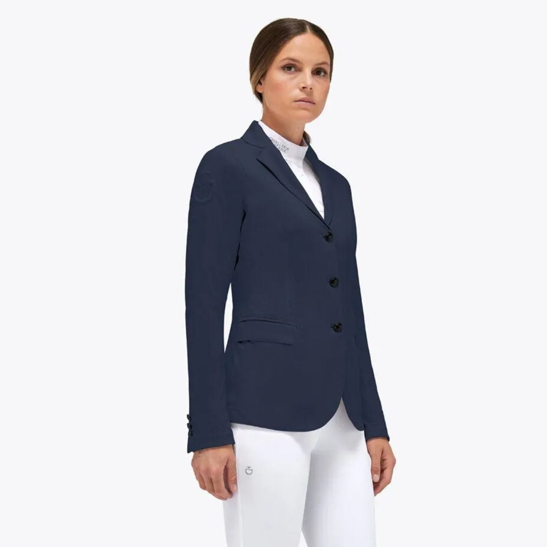 Cavalleria Toscana All Over Perforated Show Jacket - Atlantic Blue | Malvern Saddlery