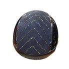 Samshield Miss Shield Shadow Gloss Helmet - Chevron & Crystal details, Black, view of back | Malvern Saddlery