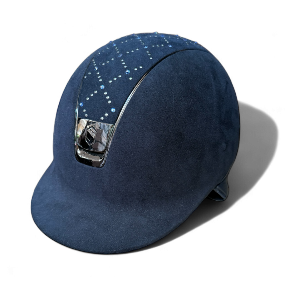 Samshield Premium Alcantara Crystals Helmet - Navy | Malvern Saddlery