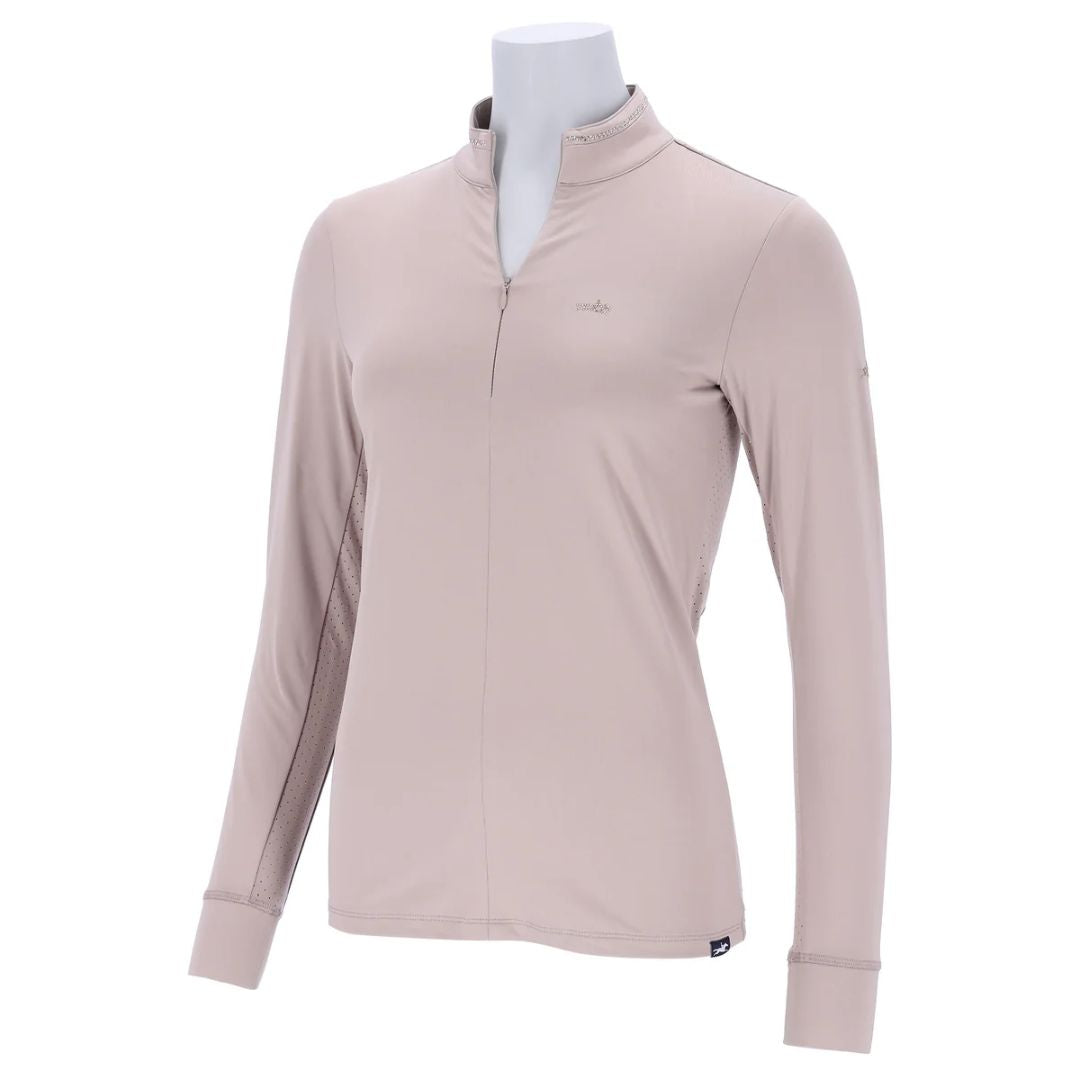 Schockemöhle Peppa Style Ladies Long Sleeve 1/2 Zip Training Shirt - Cardamom | Malvern Saddlery