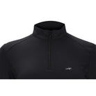 Schockemöhle Annabell Style Women's Training Shirt in Black zip collar close up