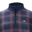 Schockemöhle Xandra Style Women's Training Shirt in Navy Checker collar and chest logo close up