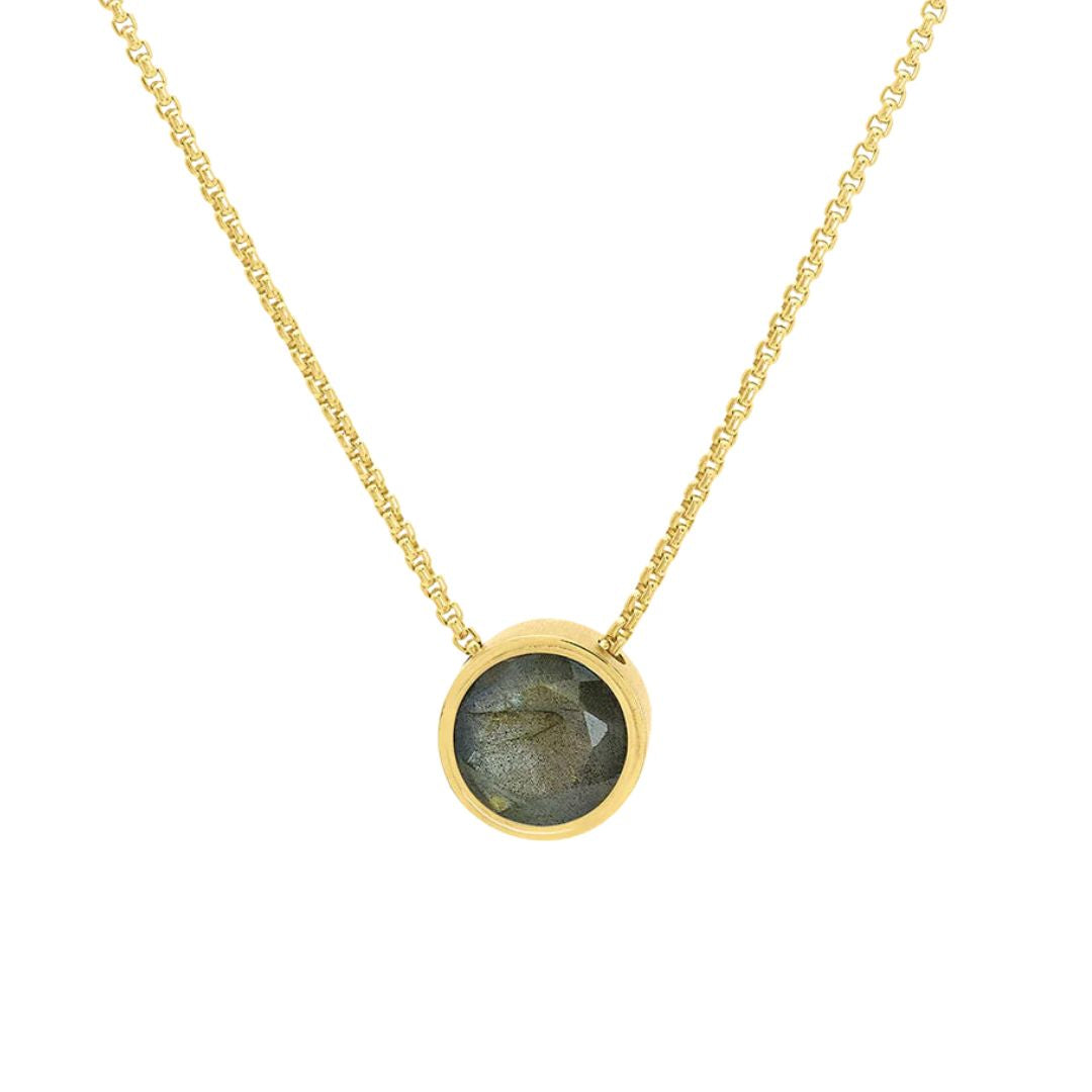 Dean Davidson Signature Midi Knockout Pendant Necklace - Labradorite, Gold | Malvern Saddlery