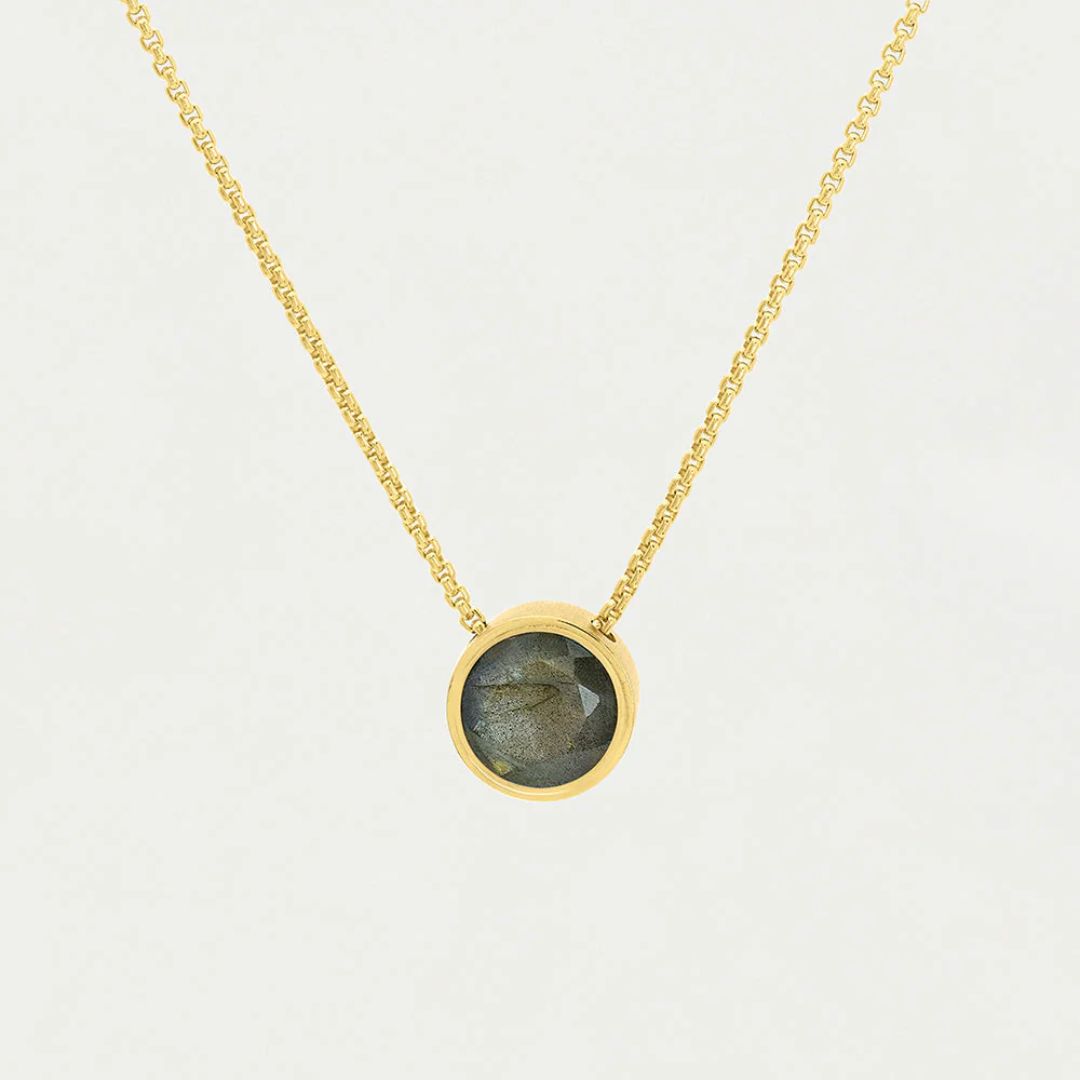 Dean Davidson Signature Midi Knockout Pendant Necklace - Labradorite, Gold | Malvern Saddlery