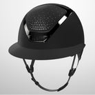 KASK Equestrian Star Lady Chrome helmet with Passage crystal design, black matte helmet, tone-on-tone black chrome frame.. configurator generated image | Malvern Saddlery