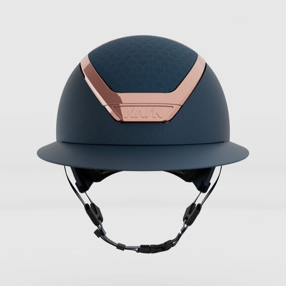 KASK Equestrian Star Lady Chrome Helmet - Navy with Rose Gold frame | Malvern Saddlery