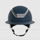 KASK Equestrian Star Lady Chrome Helmet - Navy with Silver frame, front view | Malvern Saddlery