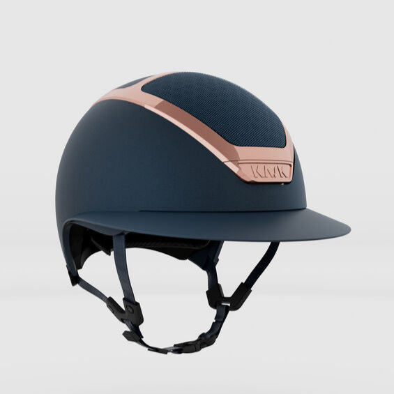 KASK Equestrian Star Lady Chrome Helmet - Navy with Rose Gold frame | Malvern Saddlery