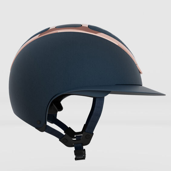 KASK Equestrian Star Lady Chrome Helmet - Navy with Rose Gold frame | Malvern Saddlery