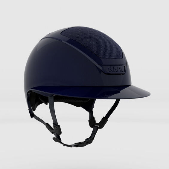 KASK Star Lady Pure Shine Equestrian Helmet - Atlantic Blue; on white background | Malvern Saddlery