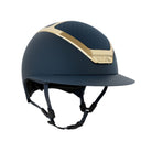 KASK Star Lady Chrome Equestrian Helmet -Navy/Gold; on white background | Wide Brim Helmets | Malvern Saddlery