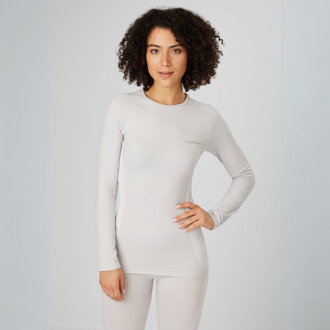 LeMieux Thermal Base Layer Top - Ice Gray | Malvern Saddlery