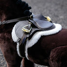 LeMieux Toy Pony Hunter Saddle Pad & Girth Set - shown on toy pony with saddle (both sold separately) | Malvern Saddlery