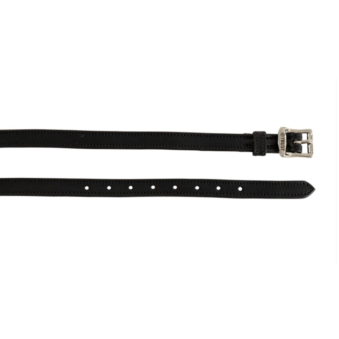 Trust Leather Stitches Spur Straps - Black | Malvern Saddlery