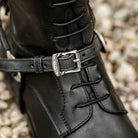 Trust Leather Stitches Spur Straps - Black | Malvern Saddlery