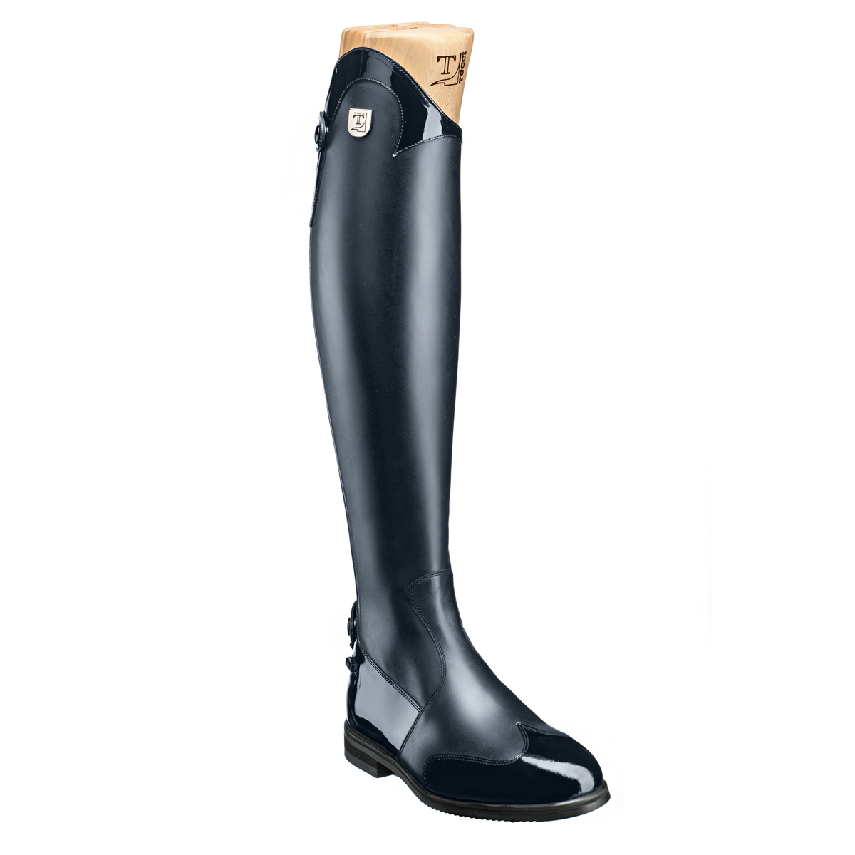 Navy blue Tucci Time Marilyn tall equestrian dress boot for dressage and show ring competition