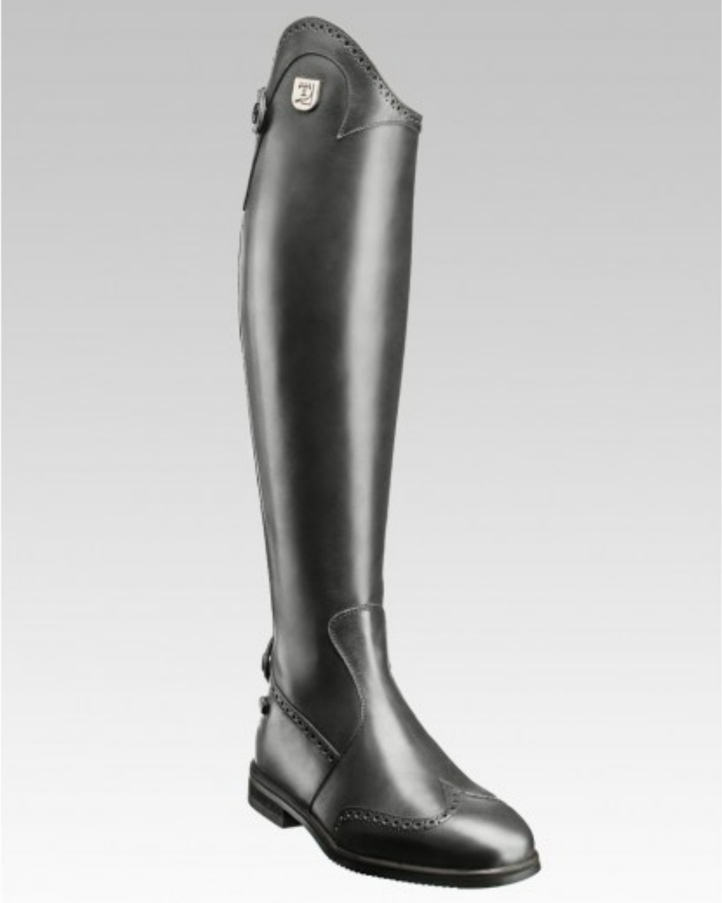 Tucci Time Marilyn Dress Boot  with Punched details- Gray | Malvern Saddlery