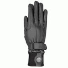 Black USG Riga winter riding gloves with Thinsulate lining and adjustable wrist strap for cold-weather equestrian use