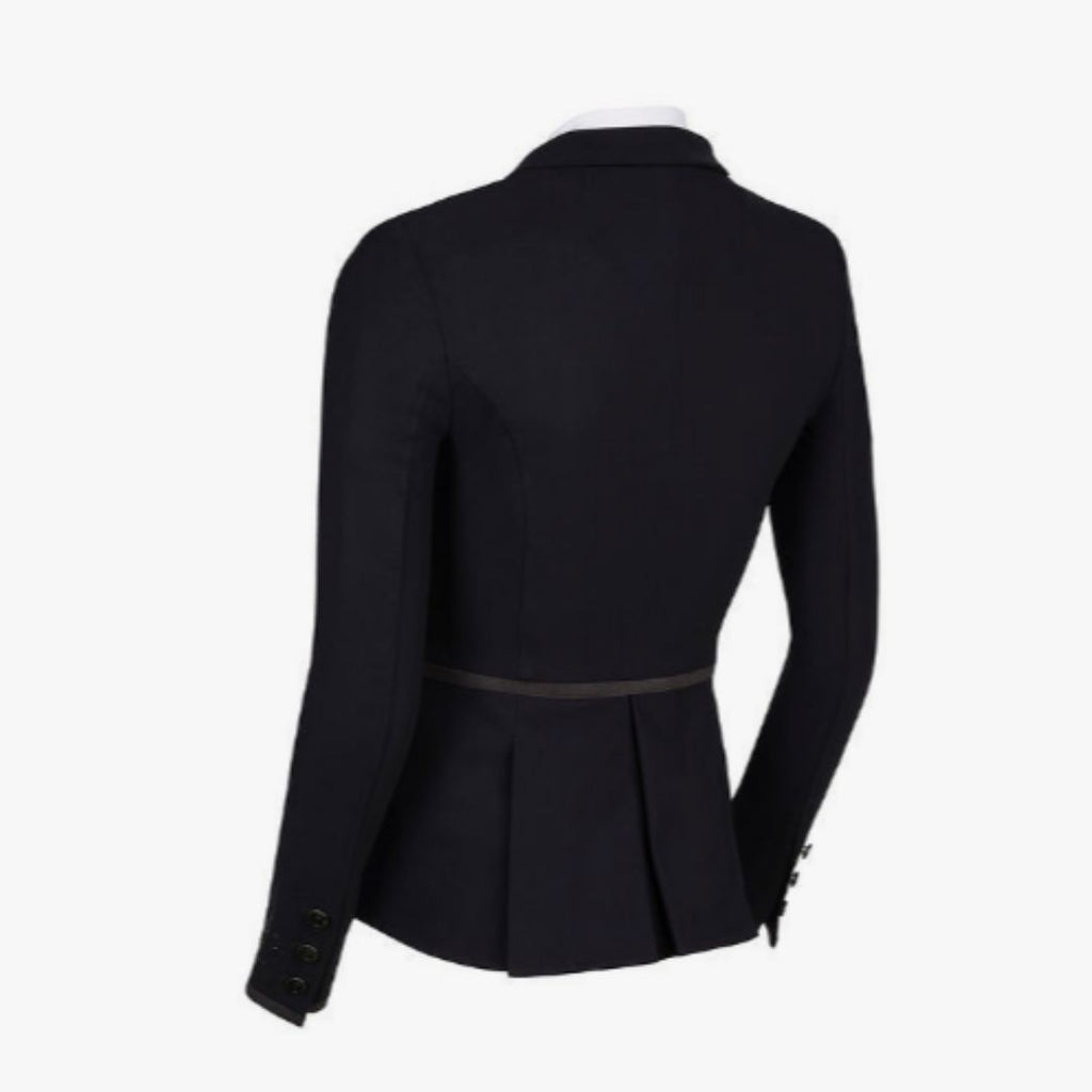Samshield Victorine Show Coat - Black, back view | Malvern Saddlery