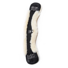 Werner Christ Anatomical Moon Dressage Girth in black with natural sheepskin