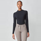 Yagya Women's Lightweight Long Sleeve Riding Top - Black, front | Malvern Saddlery