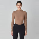 Yagya Women's Lightweight Long Sleeve Riding Top - Camel, front | Malvern Saddlery
