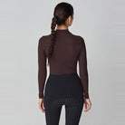 Yagya Women's Lightweight Long Sleeve Riding Top - Dark Brown, back | Malvern Saddlery