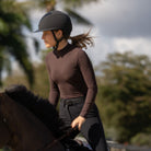 Yagya Women's Lightweight Long Sleeve Riding Top - Dark Brown, riding | Malvern Saddlery