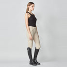 Yagya Women's Performance Knee Grip Breeches - Tan, side | Malvern Saddlery
