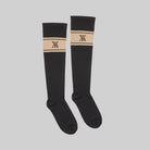 Yagya Signature Riding Sock - Black/Tan, front | Malvern Saddlery