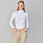 Yagya Women's Timeless Show Shirt - White, front | Malvern Saddlery