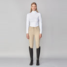 Yagya Women's Timeless Show Shirt - White, full length | Malvern Saddlery