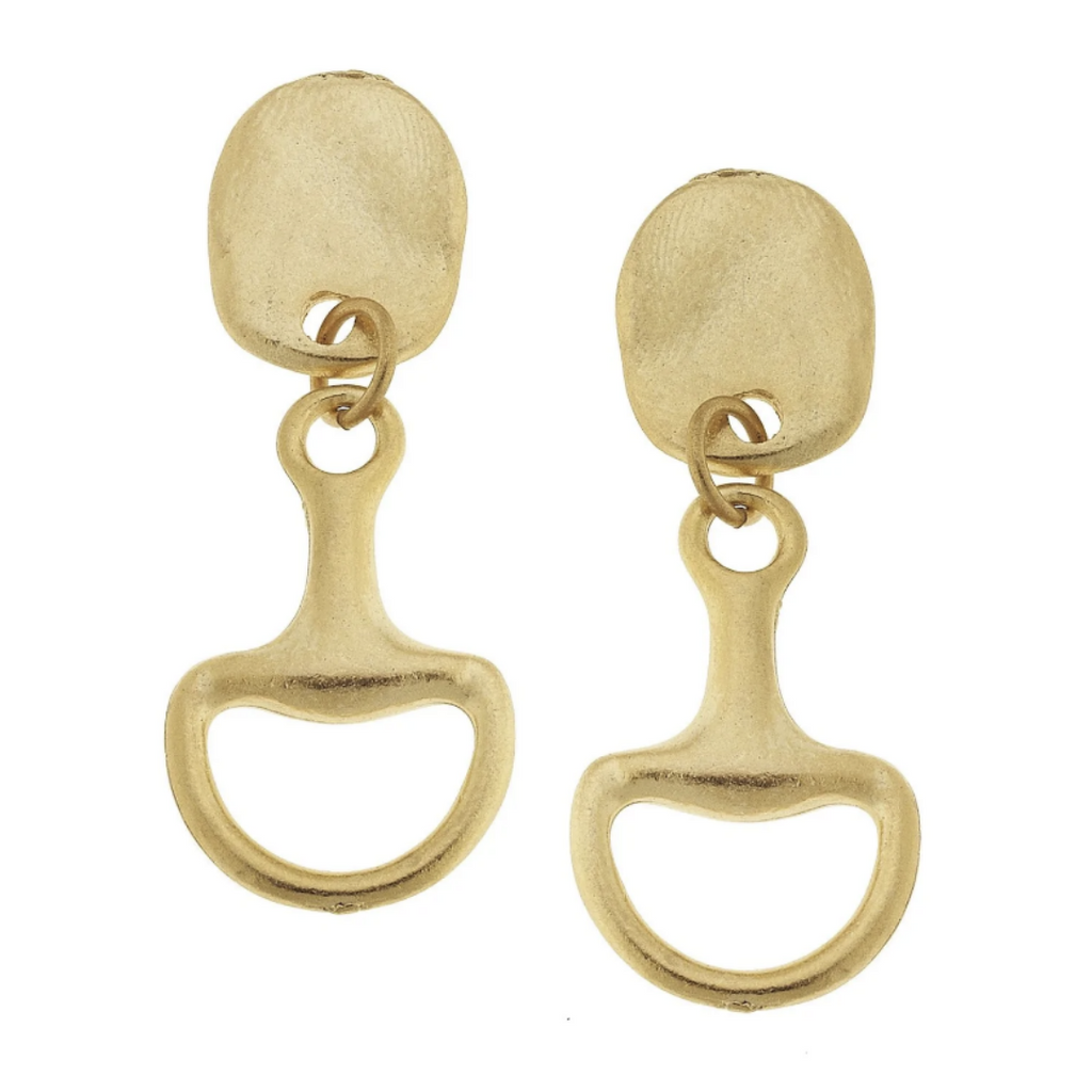 Gold Horse Bit Earrings | Malvern Saddlery