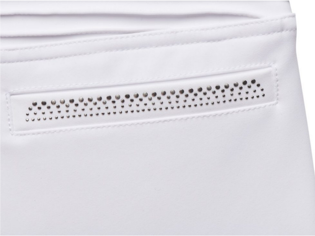Samshield Alpha Breech - white back detail | Malvern Saddlery