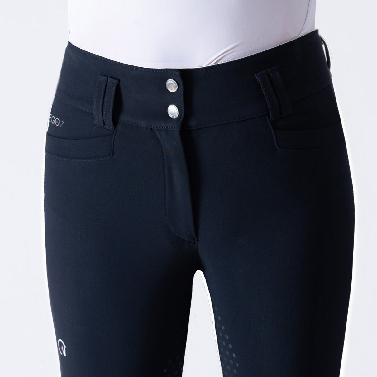 Shop EGO7 High Waisted Full Seat Breech - Navy | Malvern Saddlery