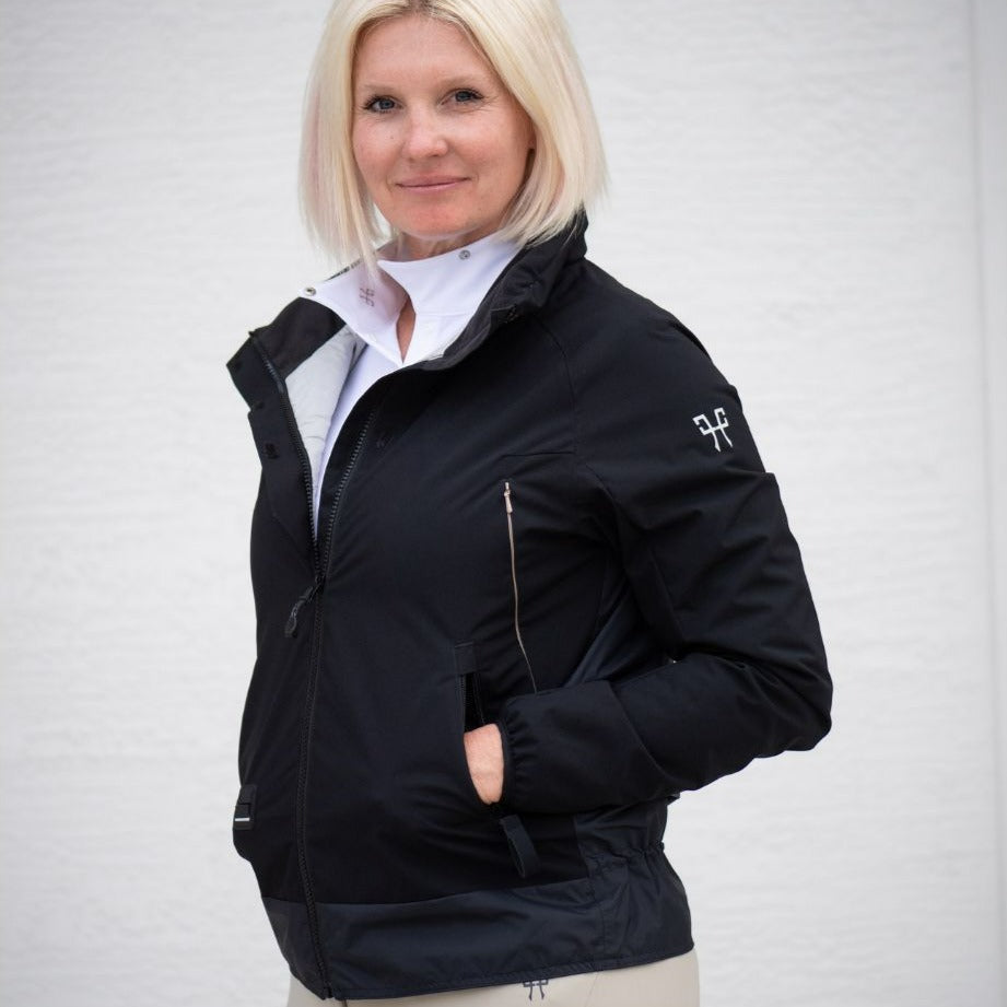 Horse Pilot 2023 Bomber Airbag Compatible Ladies Jacket - Black | Malvern Saddlery