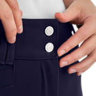 EGO7 CA High Waist Full Seat Breech - Navy button detail | Malvern Saddlery