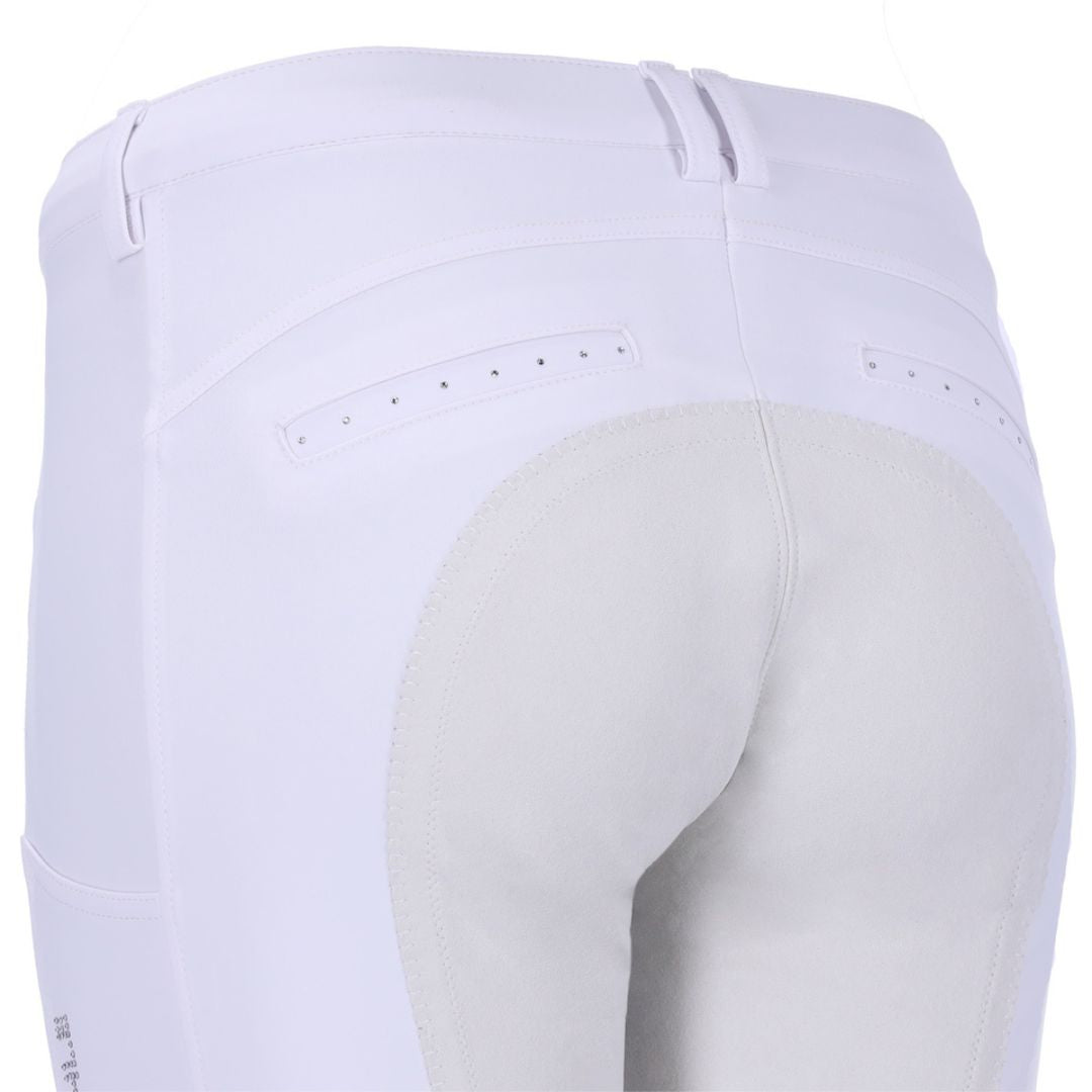 Schockemöhle Ladies Celine FS Breech - White seat detail | Malvern Saddlery