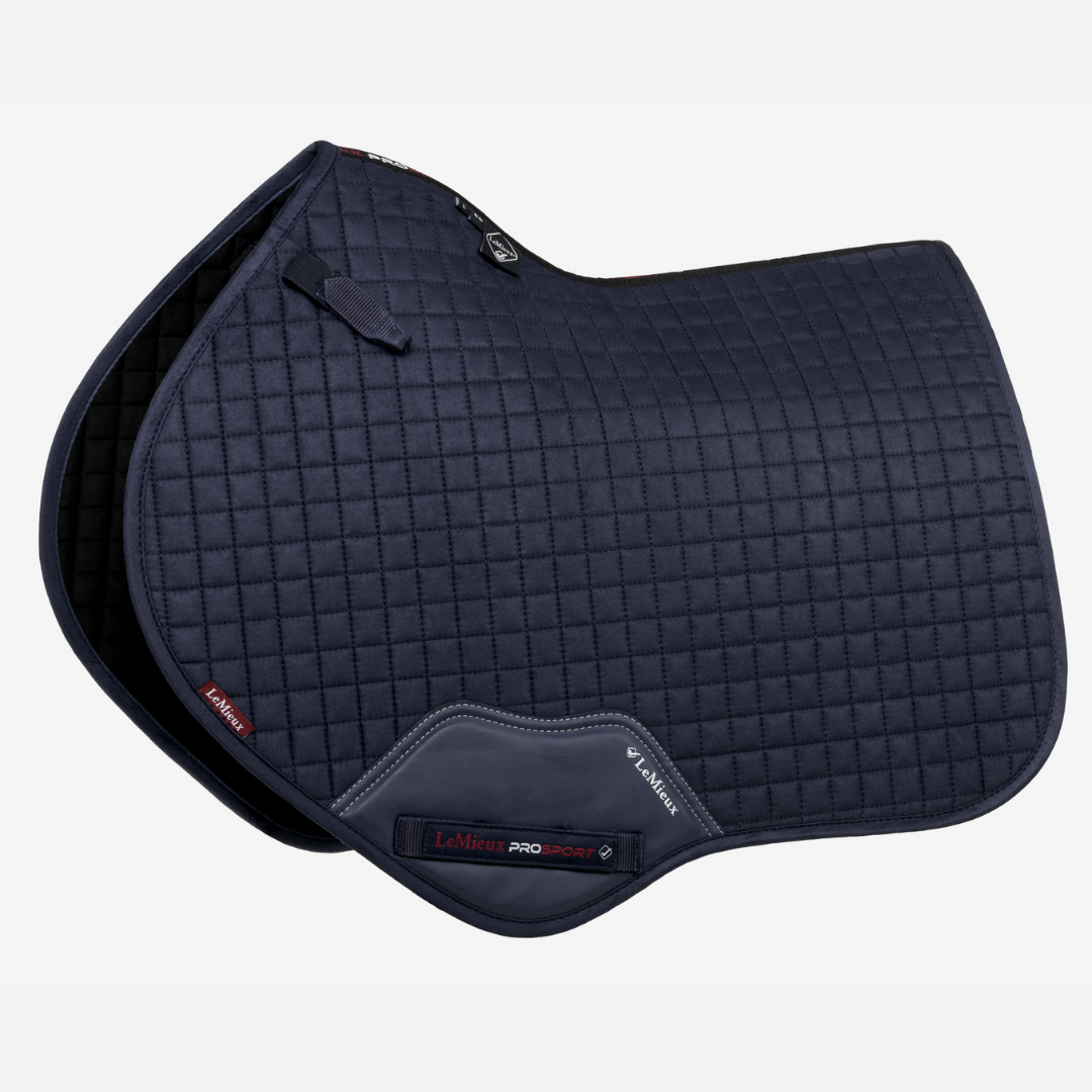 LeMieux Suede Close Contact Square Saddle Pad - Navy | Malvern Saddlery