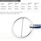 Fager Gustav Sweet Iron Universal Cheeks Bit Size Chart | Malvern Saddlery