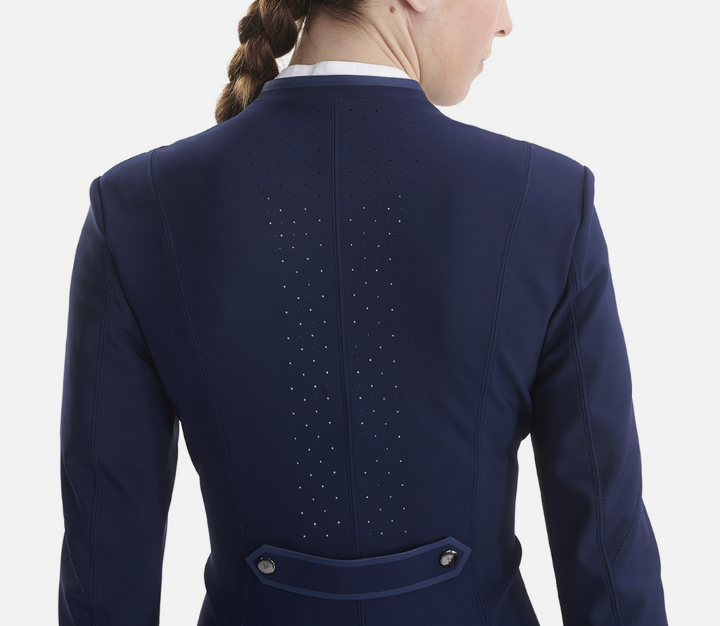 HP Aerotech Ladies Competition Jacket - back detail | Malvern Saddlery