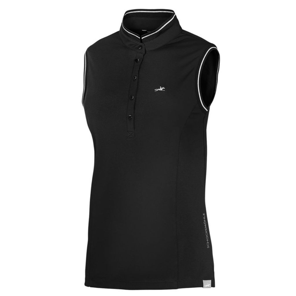 Schockemoehle Sports Hanna Style Sleeveless Polo Shirt - Black | Malvern Saddlery