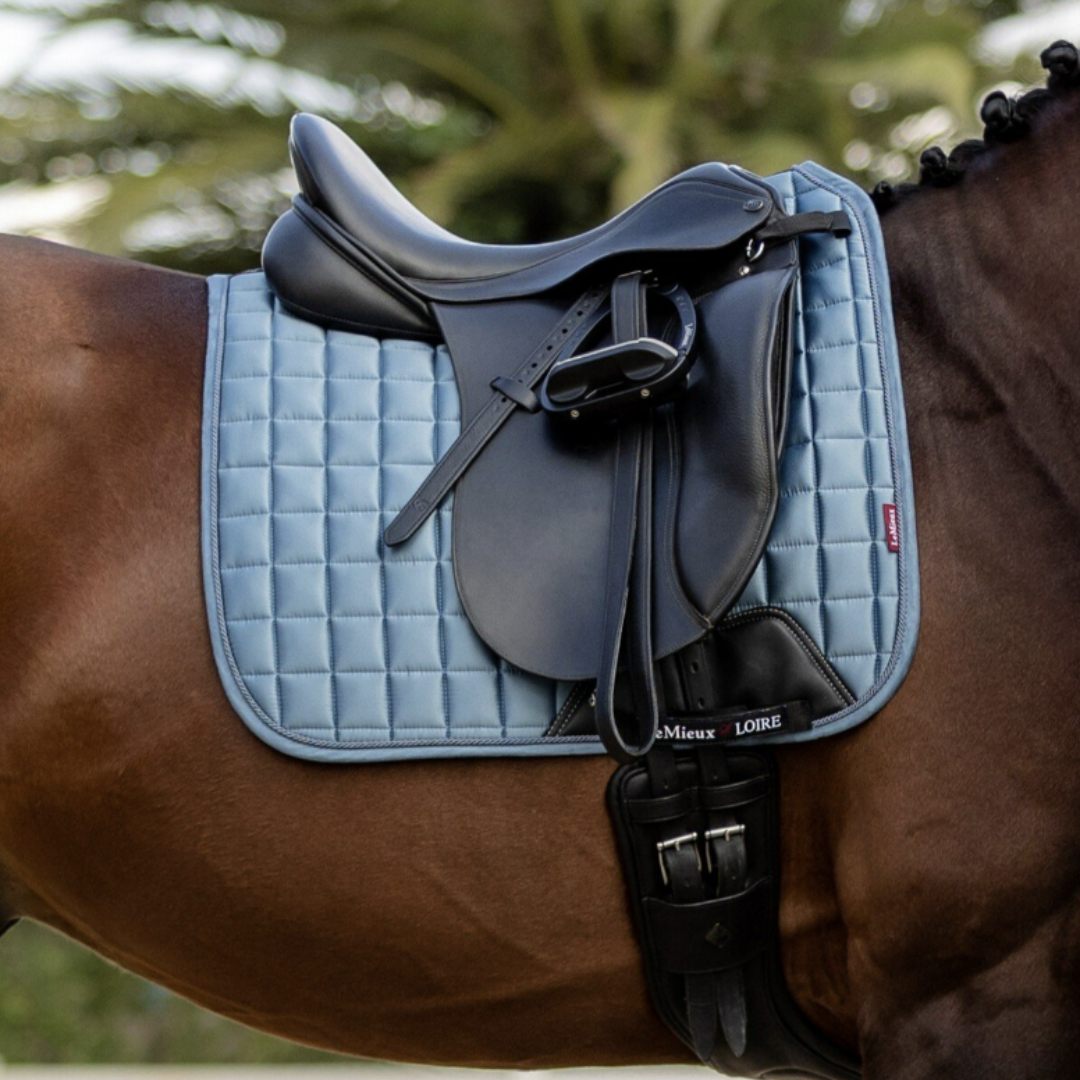 LeMieux Suede Close Contact Square Saddle Pad - Ice Blue | Malvern Saddlery