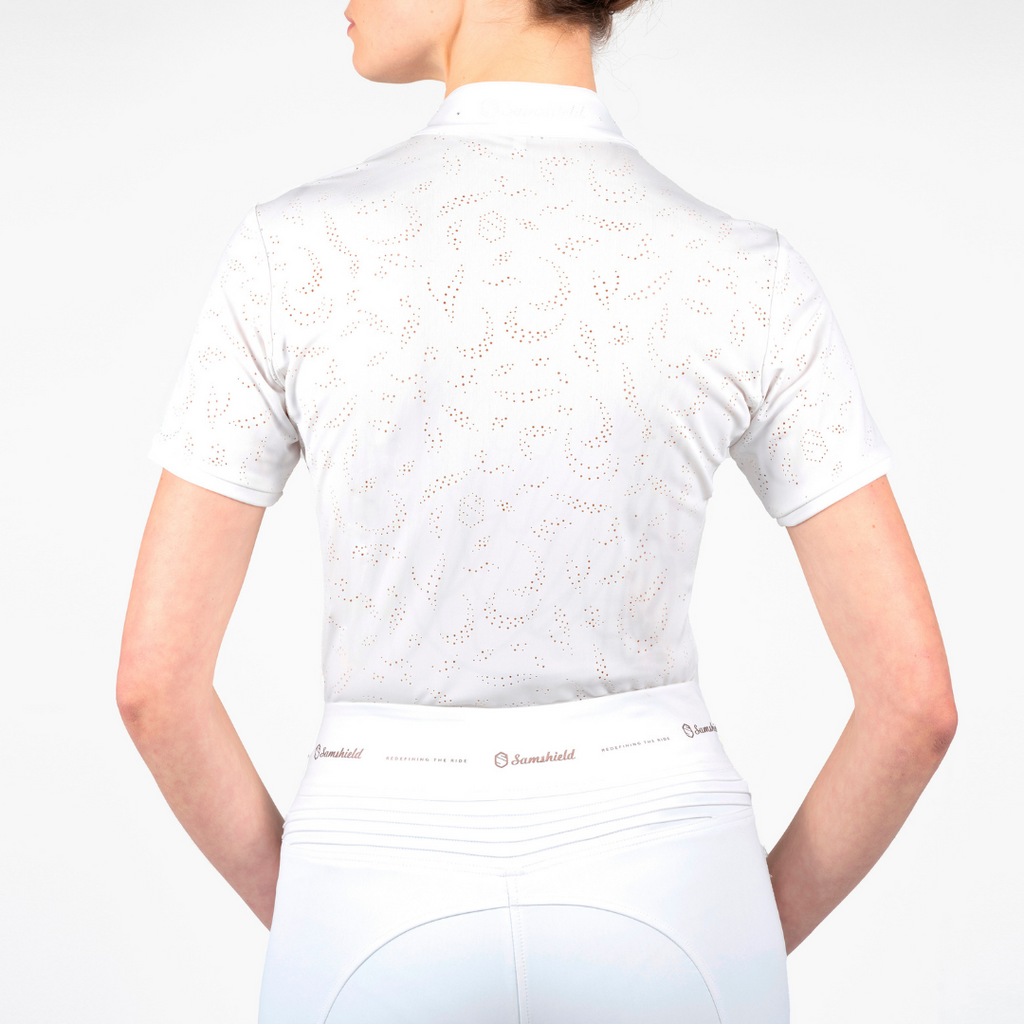 Samshield Louison Short Sleeve Show Shirt - White | Malvern Saddlery