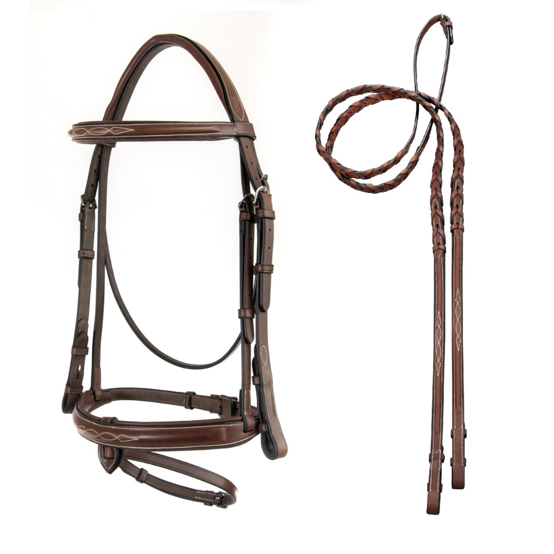 ADT Starman Bridle Standard Noseband with Laced Reins | Malvern Saddlery