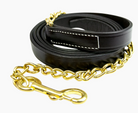 Walsh Leather Lead - 30 in Chain - Black | Malvern Saddlery