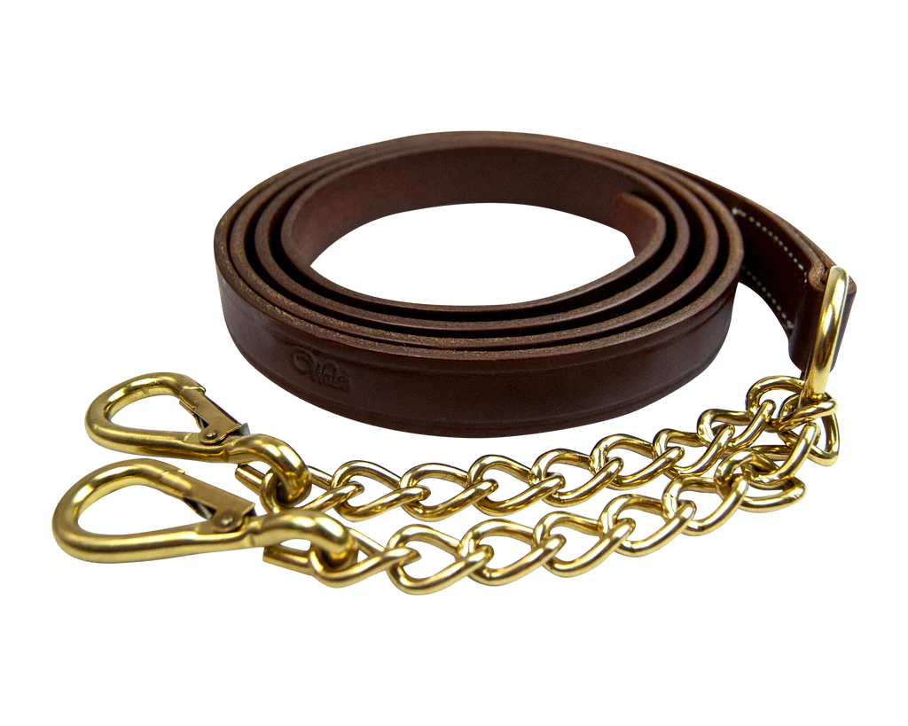 Walsh Split Chain Lead - Havana | Malvern Saddlery