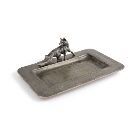 Antiqued Pewter Fox Tray - Malvern Saddlery